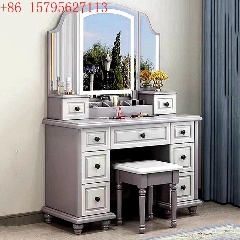 Beauty Makeup Vanity Set - Set Lengkap Meja Rias Estetis Modern