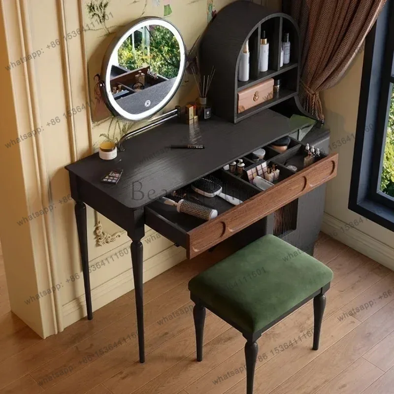 Meja Rias Hitam LJY Organizer  - Beauty Makeup Vanity Set ulasan dan harga