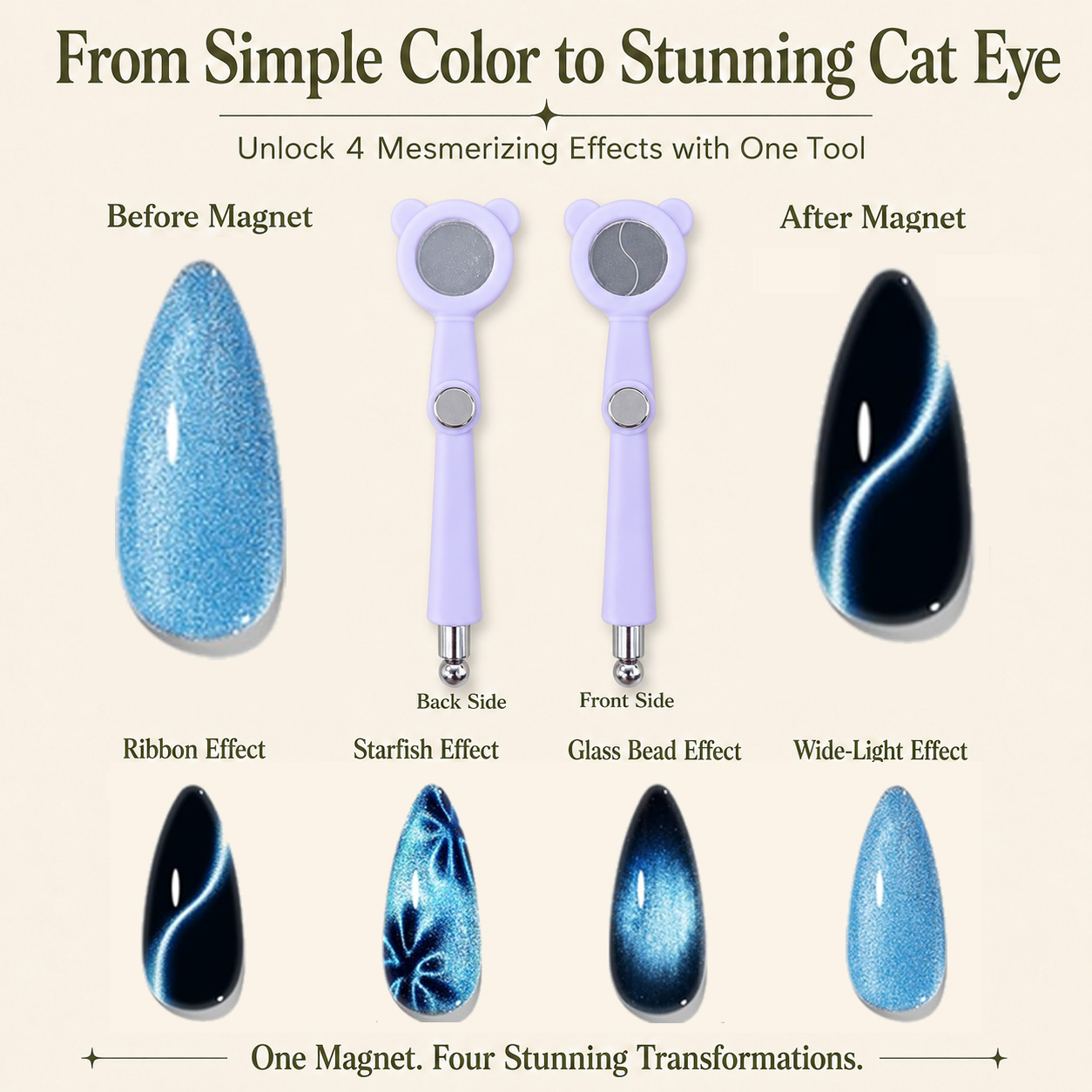 Nailpop New Cat Eye Magnetic 4 - Contour Palette Stick ulasan dan harga