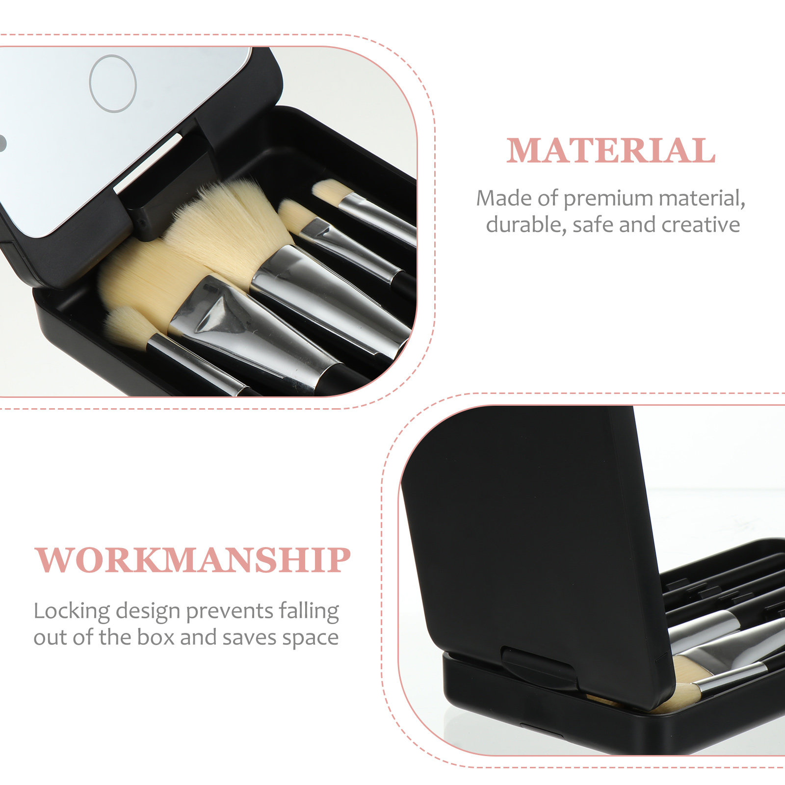 5Pcs Set Cermin Rias LED Lipat - Beauty Makeup Vanity Set ulasan dan harga