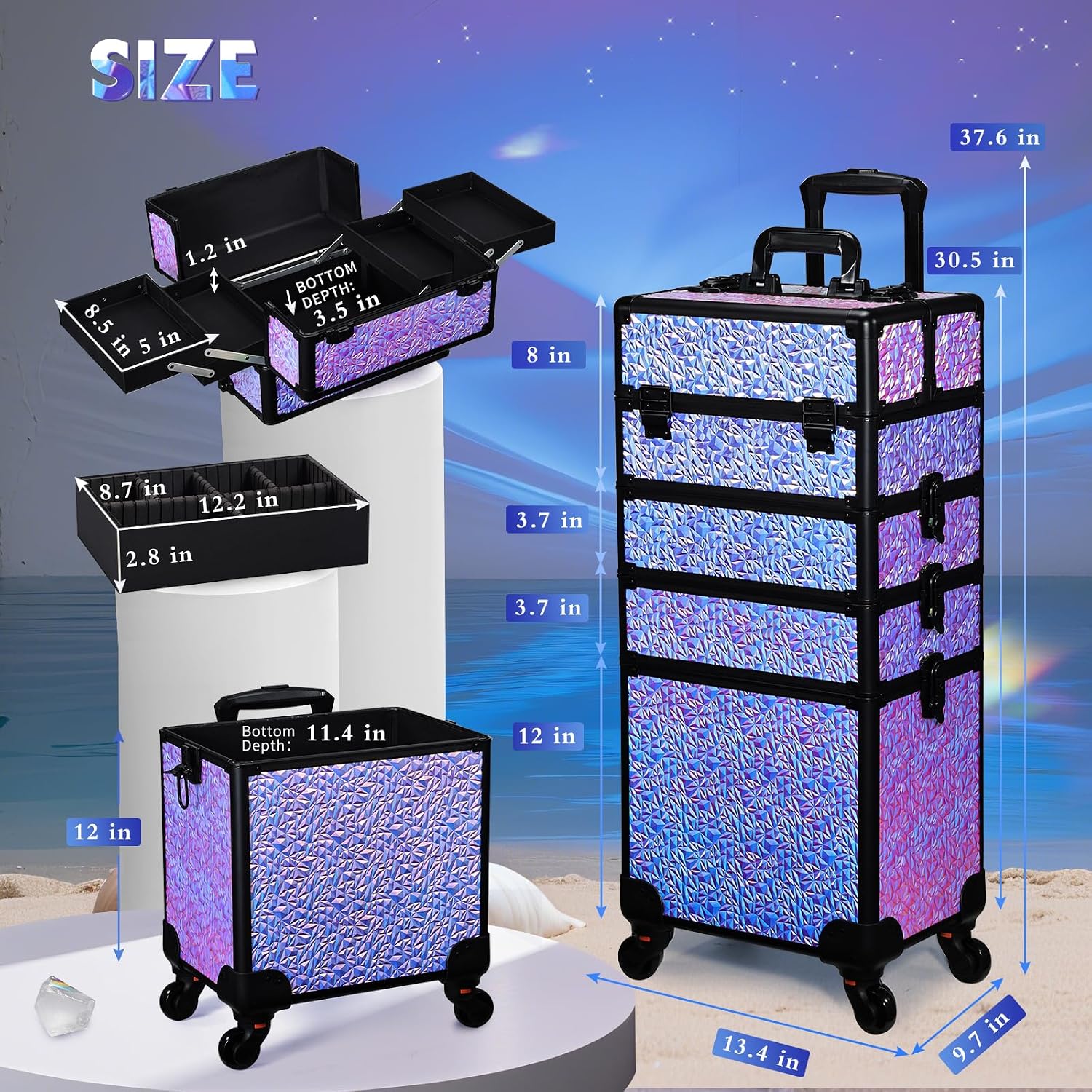 Koper Rias Beroda, Troli Penyi - Beauty Makeup Vanity Set ulasan dan harga